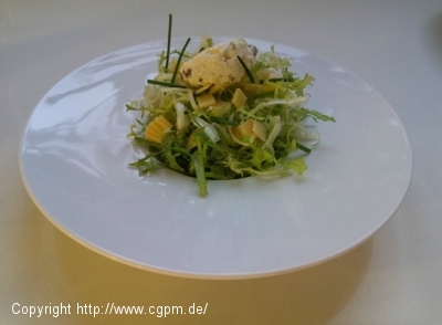 Frisée Salat mit altem Amsterdamer