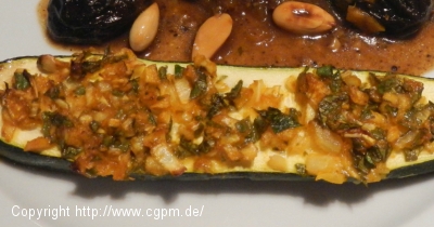 Zucchini mit Chermoula im Ofen gebacken