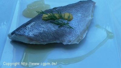 Sous Vide gegartes Seebarsch- oder Doradenfilet 