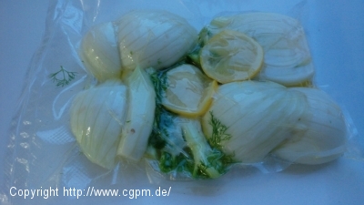 Sous Vide Fenchel a la Orange mit Sancho-Pfeffer