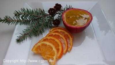 Orangen-Passionsfrucht-Sauce