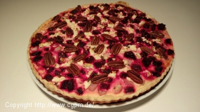Rote Beete-Birnen-Tarte