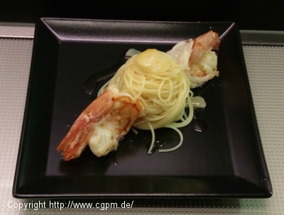 Riesengarnelen auf Spaghettini