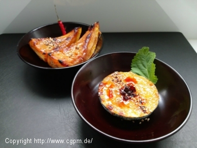 Hokaido Kürbis mit Miso aus dem Ofen