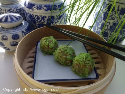 DIM SUM grüne Reisbällchen