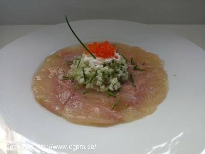 Carpaccio vom Island Saibling