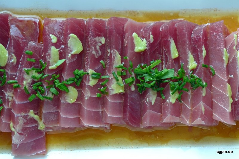 Sashimi vom Thunfisch